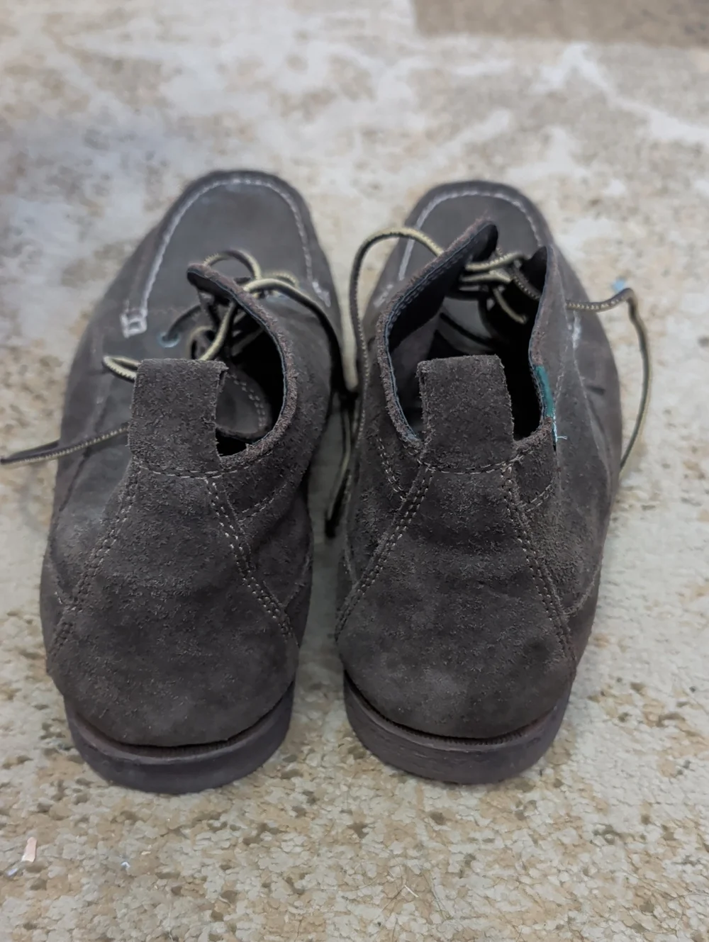 Men's Casual Suede Moc Toe Chukka Boots - Dark Brown